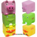 Набор игрушек для ванны Зверята-кубики Baby Team 9051